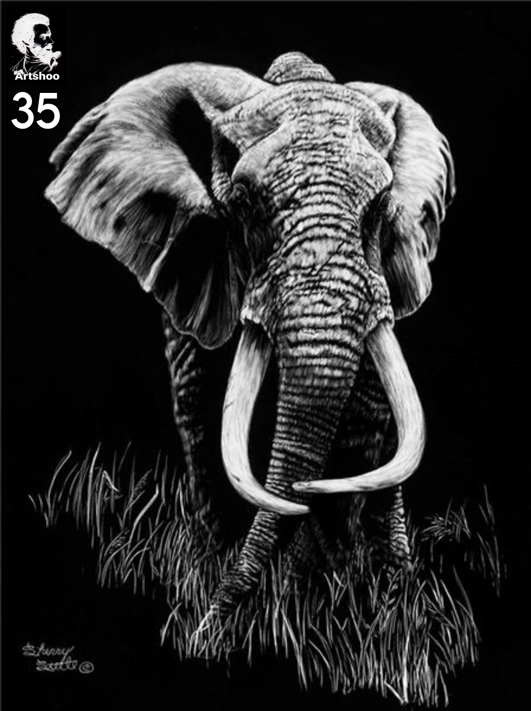 آموزش نقاشی طراحی سیاه قلم شهرری